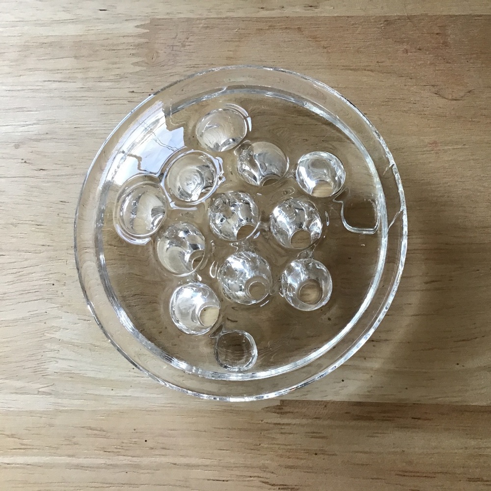 Vintage Glass Flower Frog